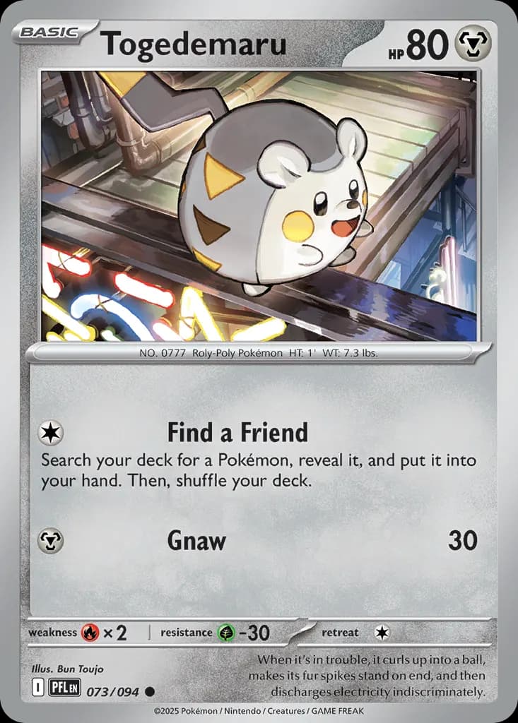 Togedemaru — Phantasmal Flames 73 Pokémon card