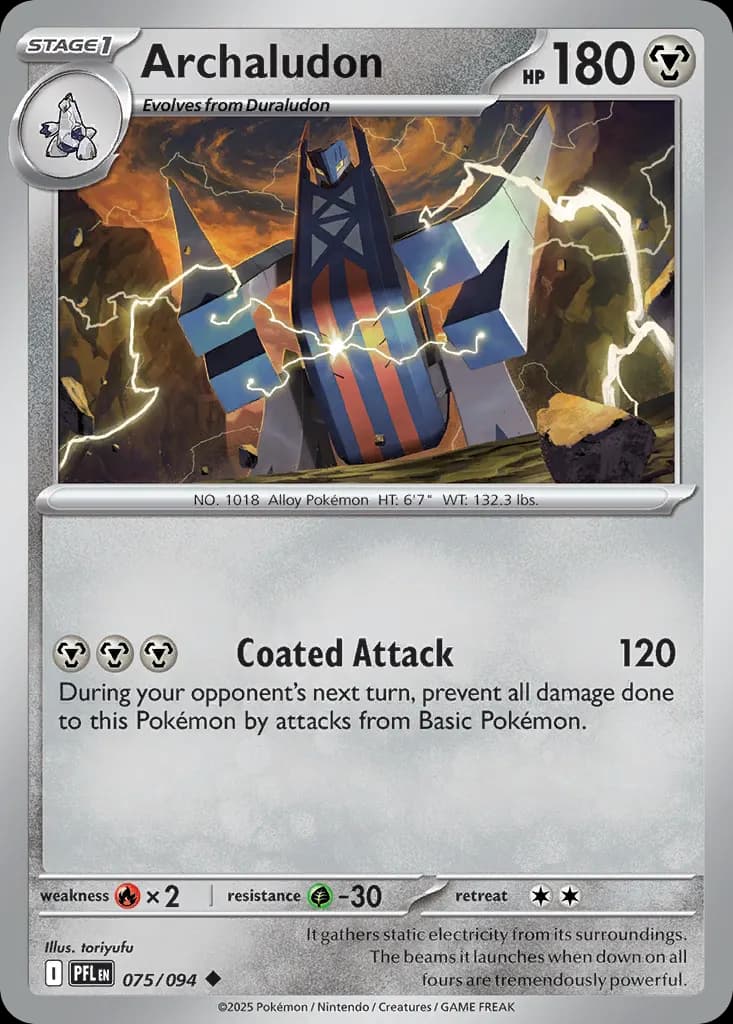 Archaludon — Phantasmal Flames 75 Pokémon card