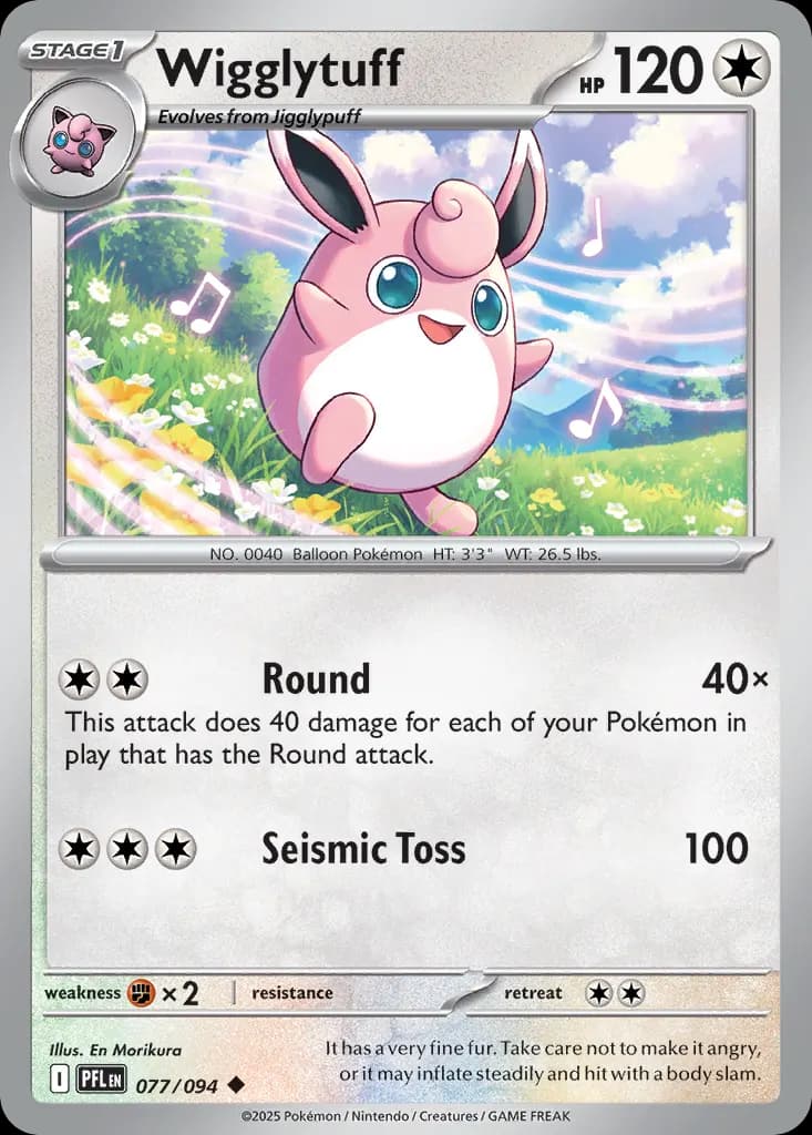 Wigglytuff — Phantasmal Flames 77 Pokémon card