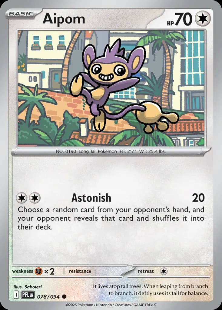 Aipom — Phantasmal Flames 78 Pokémon card