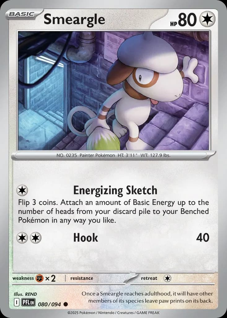 Smeargle — Phantasmal Flames 80 Pokémon card