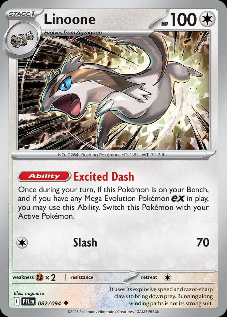 Linoone — Phantasmal Flames 82 Pokémon card