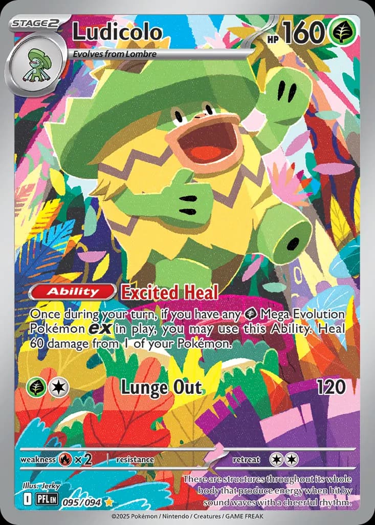 Ludicolo — Phantasmal Flames 95 Pokémon card