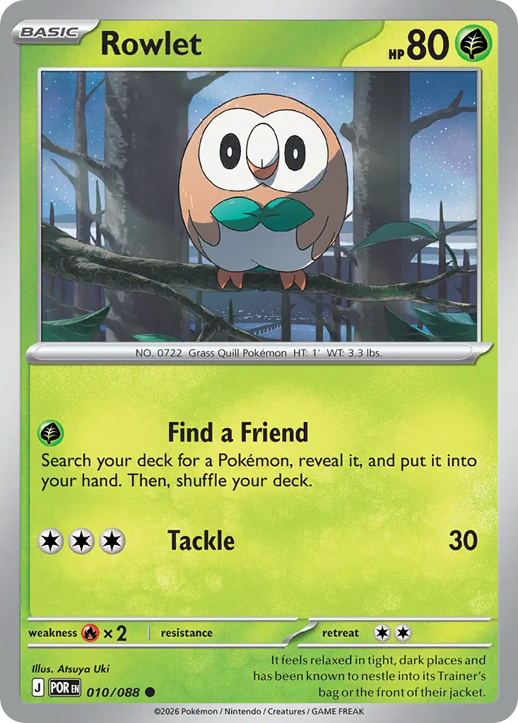Rowlet — Perfect Order 10 Pokémon card