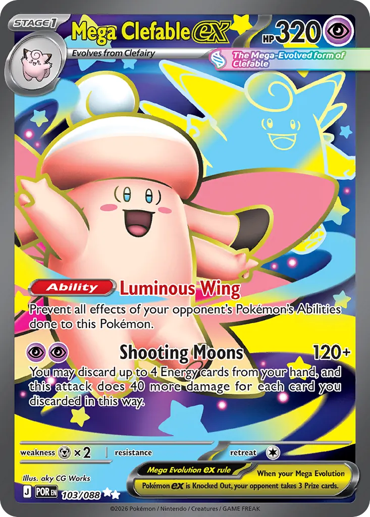 Mega Clefable ex — Perfect Order 103 Pokémon card