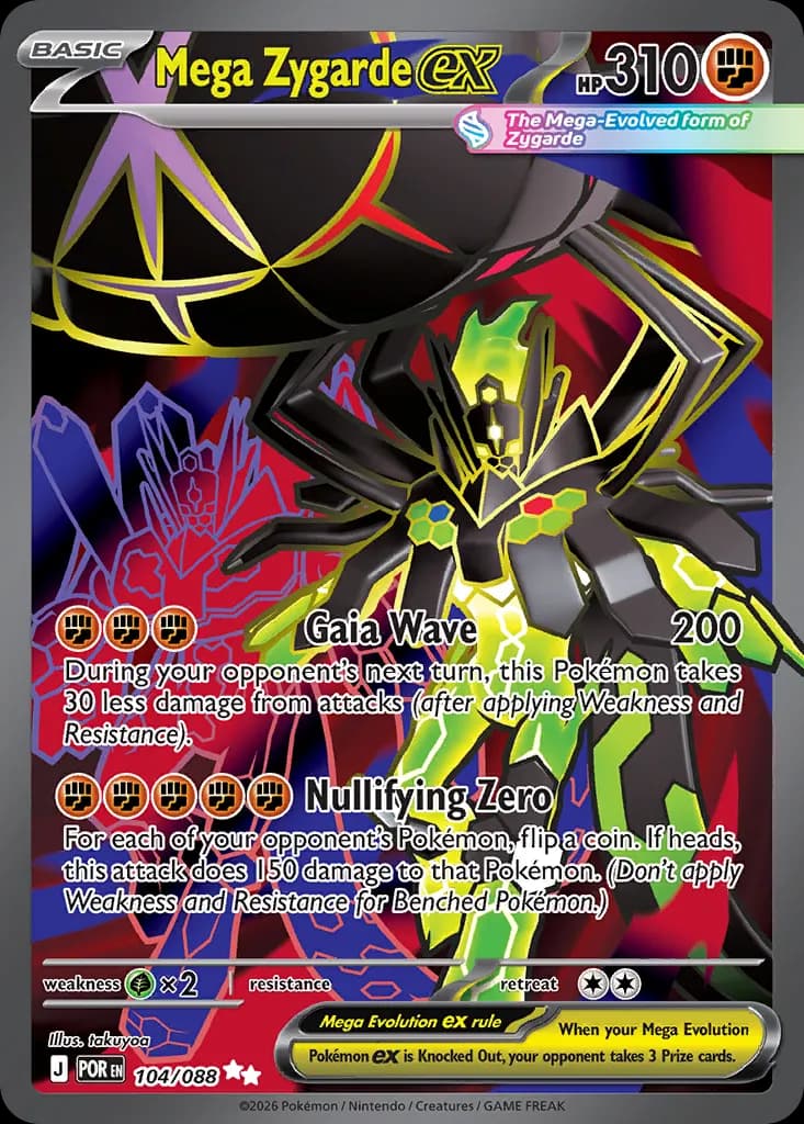 Mega Zygarde ex — Perfect Order 104 Pokémon card
