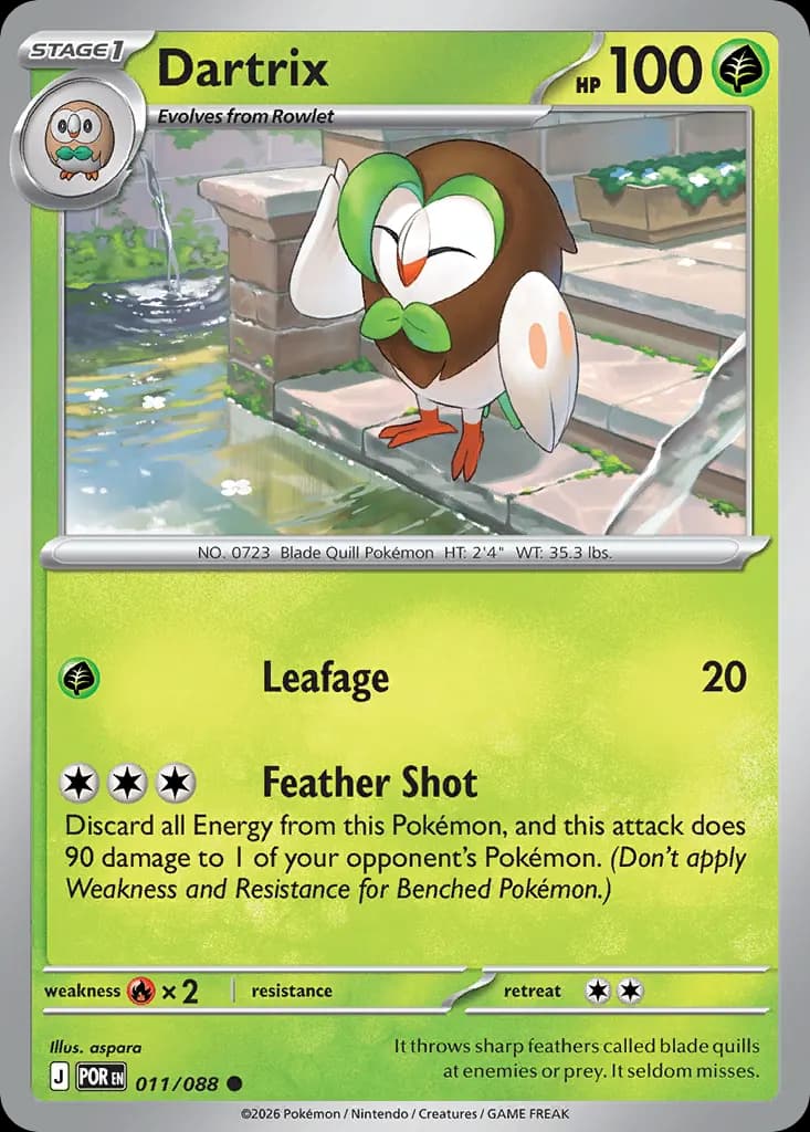 Dartrix — Perfect Order 11 Pokémon card