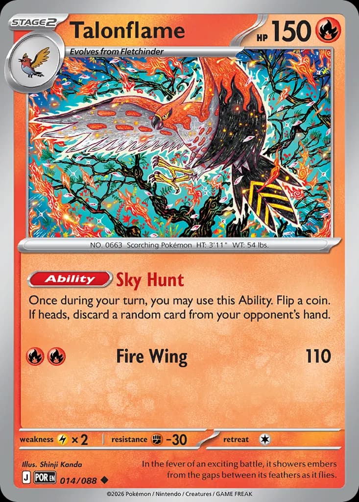 Talonflame — Perfect Order 14 Pokémon card