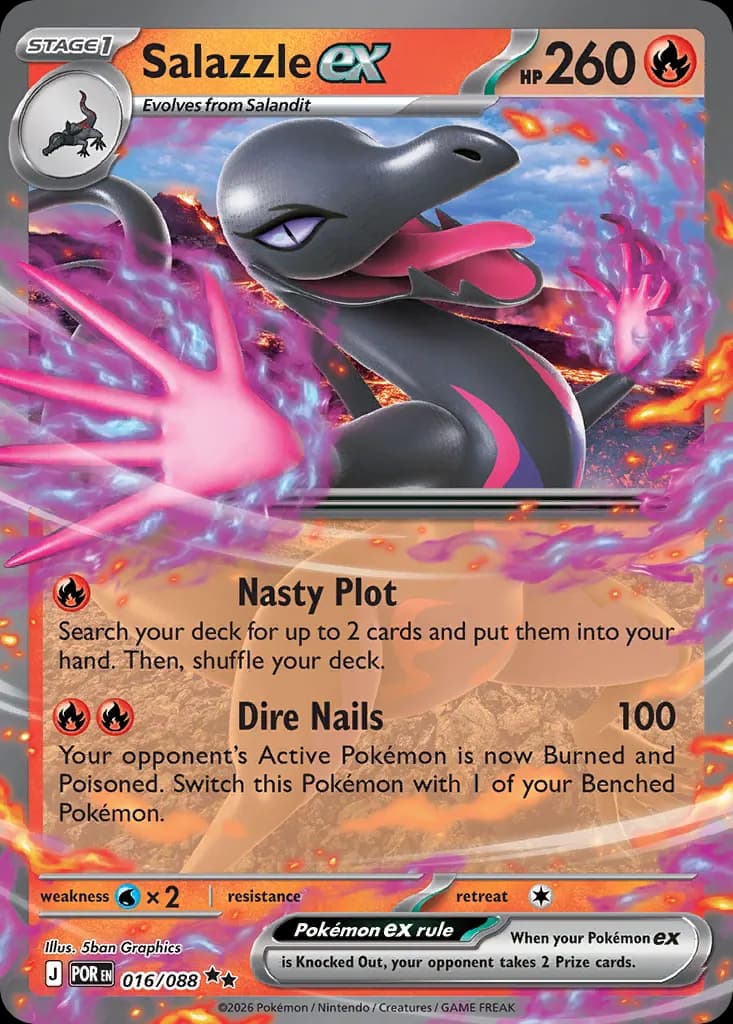 Salazzle ex — Perfect Order 16 Pokémon card