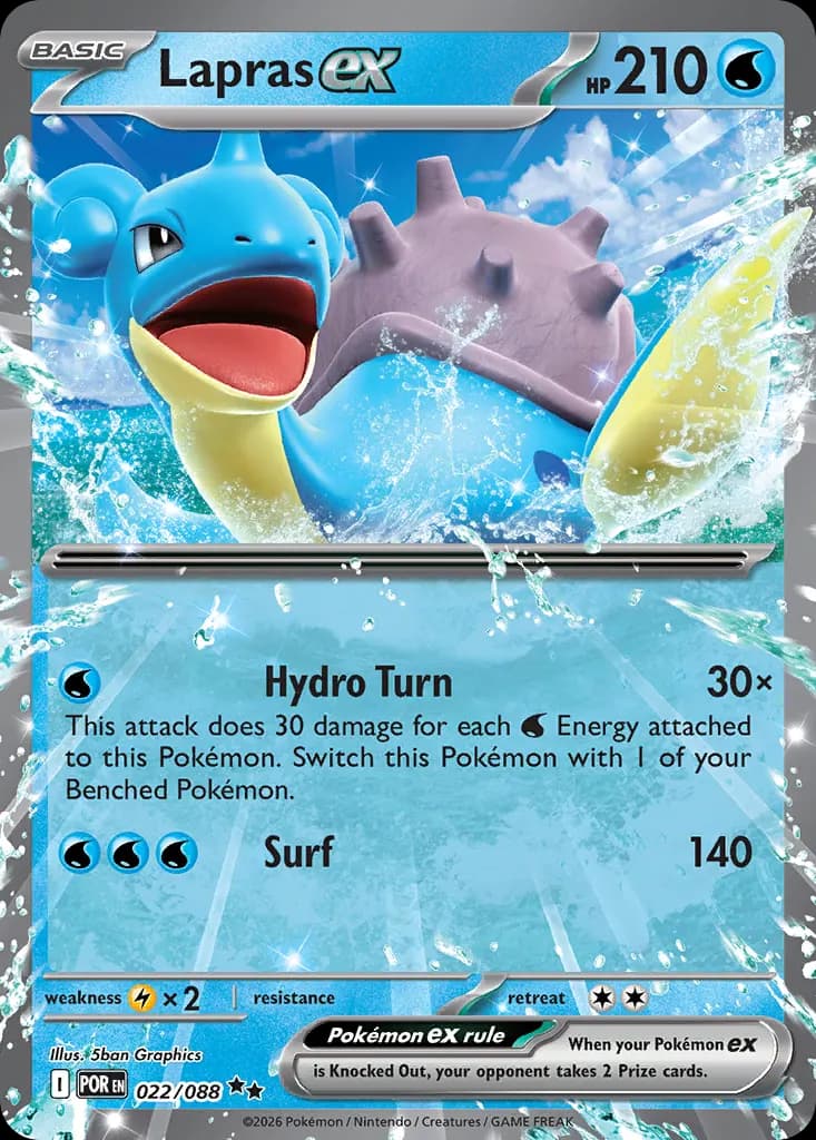 Lapras ex — Perfect Order 22 Pokémon card