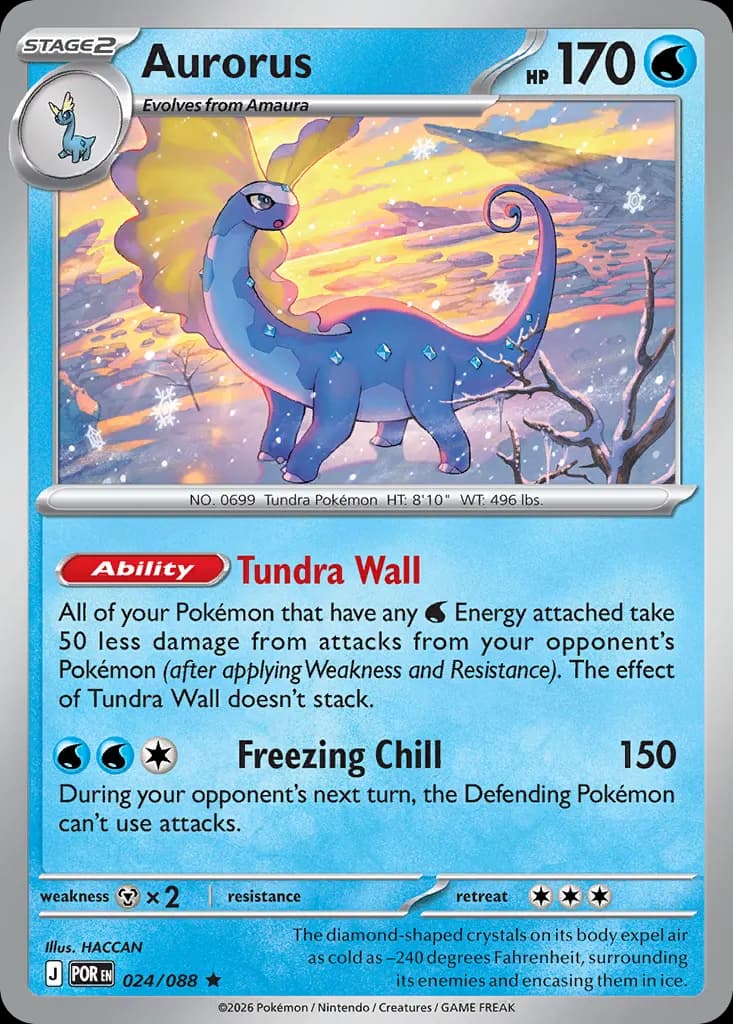 Aurorus — Perfect Order 24 Pokémon card