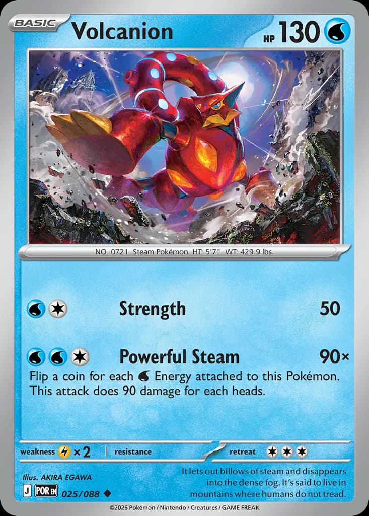 Volcanion — Perfect Order 25 Pokémon card