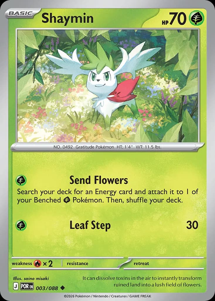 Shaymin — Perfect Order 3 Pokémon card
