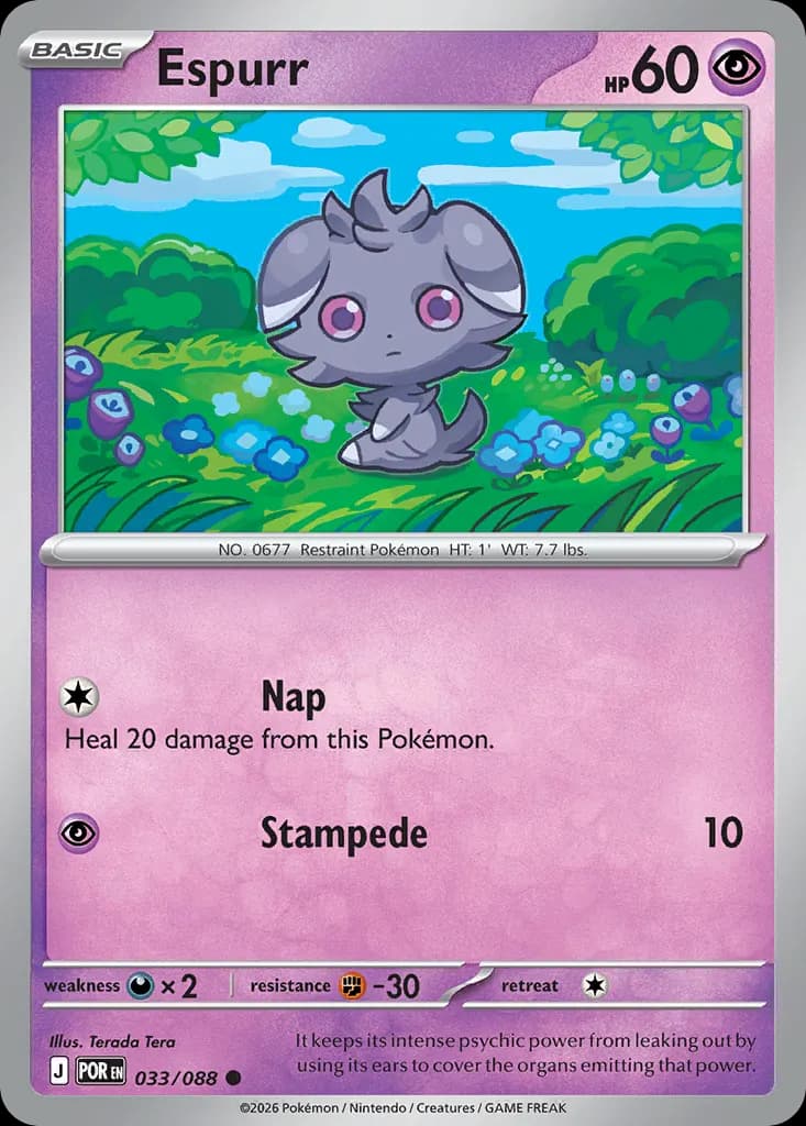 Espurr — Perfect Order 33 Pokémon card