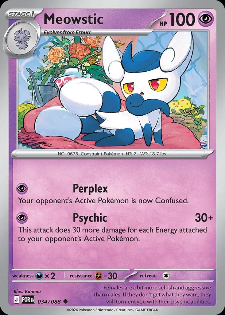 Meowstic — Perfect Order 34 Pokémon card