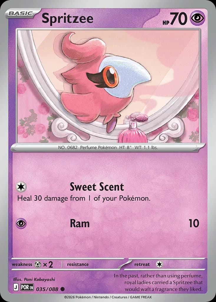 Spritzee — Perfect Order 35 Pokémon card