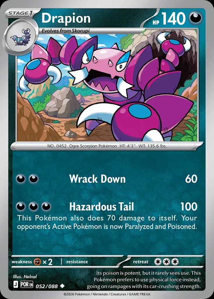Drapion — Perfect Order 52 Pokémon card