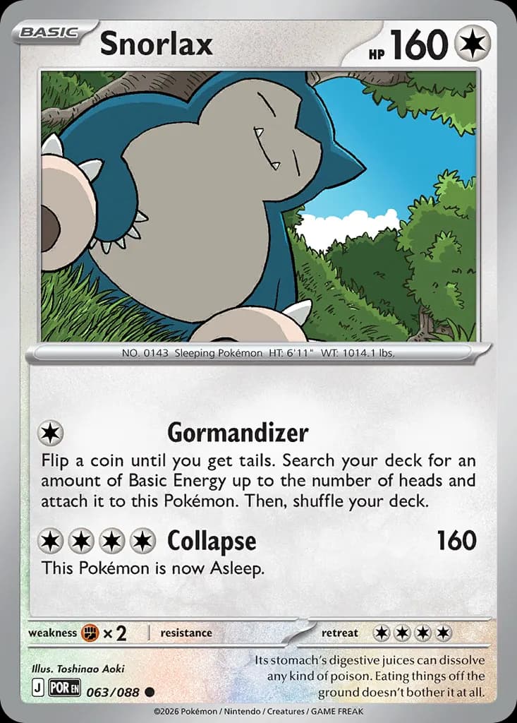 Snorlax — Perfect Order 63 Pokémon card