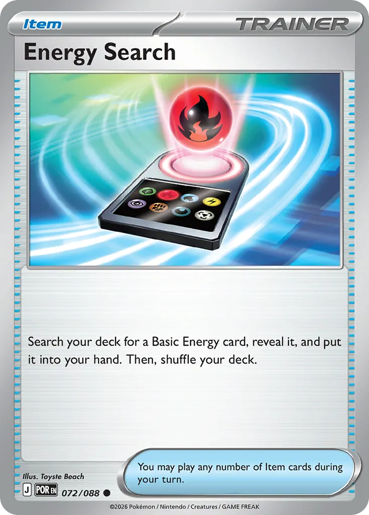 Energy Search — Perfect Order 72 Pokémon card