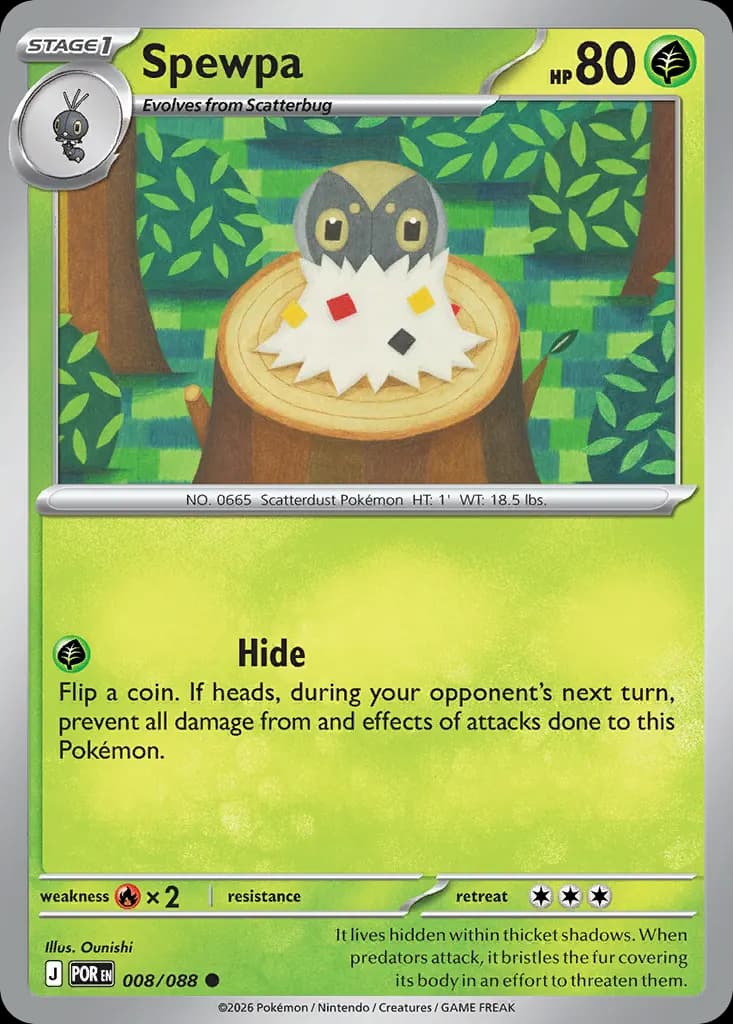 Spewpa — Perfect Order 8 Pokémon card