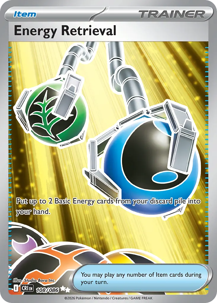 Energy Retrieval — Chaos Rising 108 Pokémon card