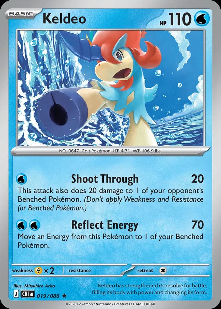 Keldeo — Chaos Rising 19 Pokémon card