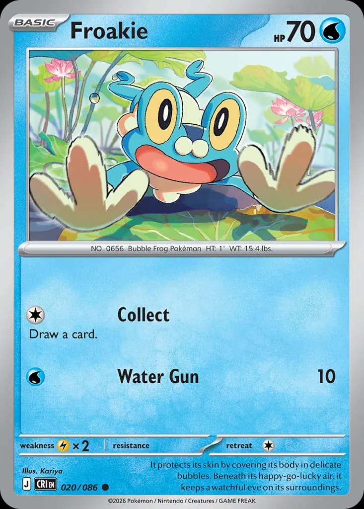 Froakie — Chaos Rising 20 Pokémon card