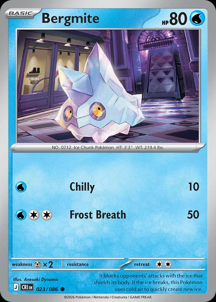 Bergmite — Chaos Rising 23 Pokémon card