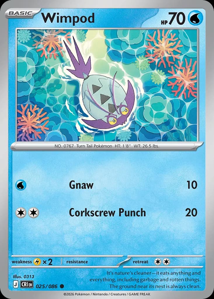 Wimpod — Chaos Rising 25 Pokémon card