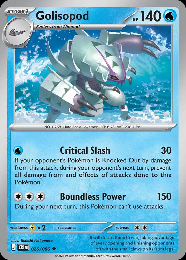 Golisopod — Chaos Rising 26 Pokémon card