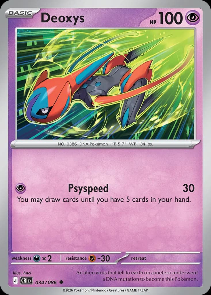 Deoxys — Chaos Rising 34 Pokémon card