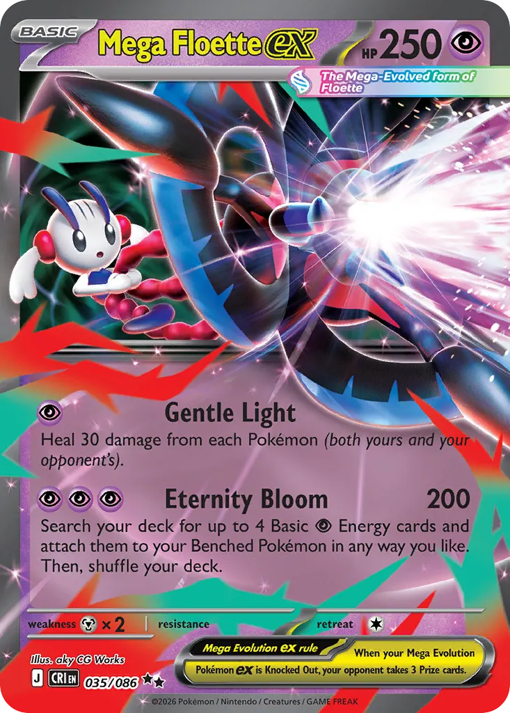 Mega Floette ex — Chaos Rising 35 Pokémon card
