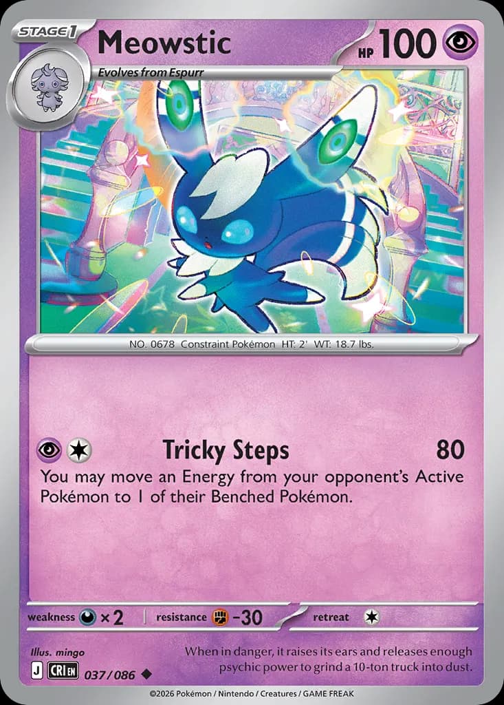 Meowstic — Chaos Rising 37 Pokémon card