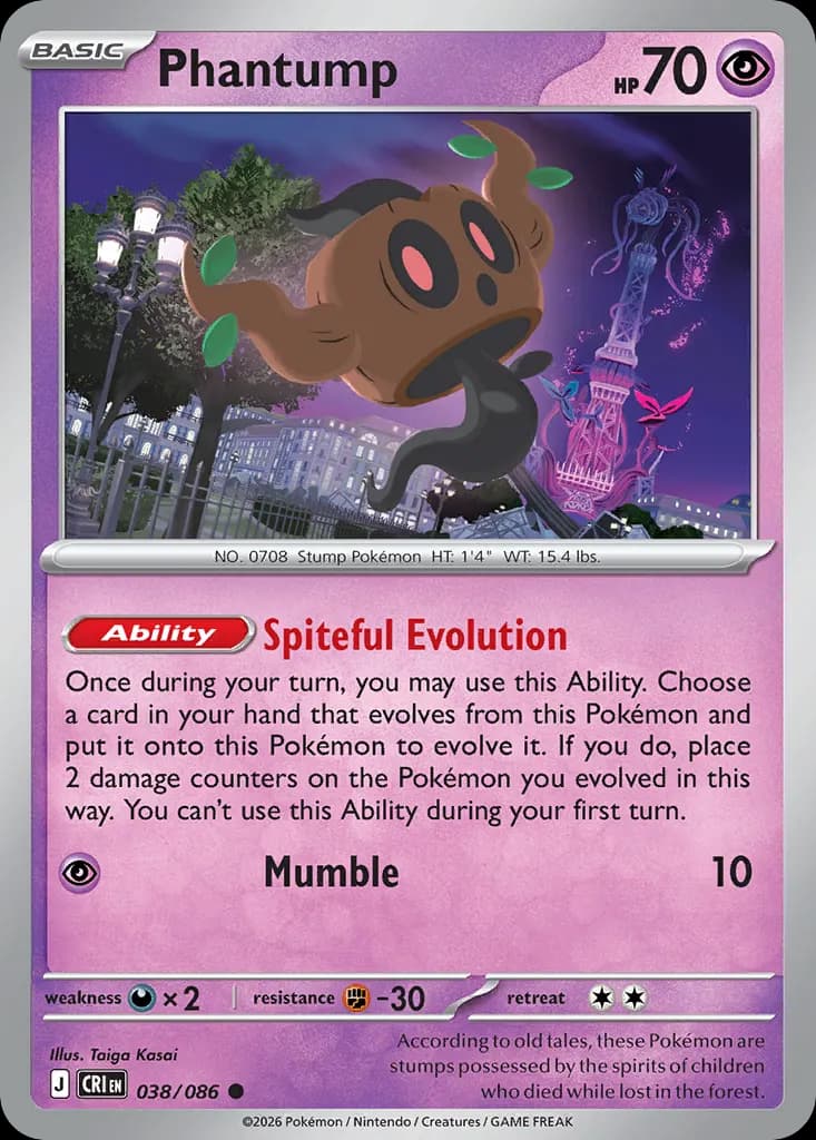 Phantump — Chaos Rising 38 Pokémon card