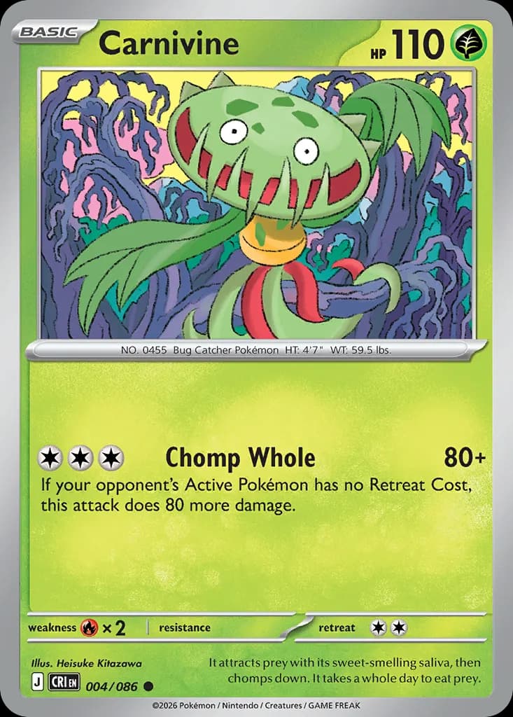 Carnivine — Chaos Rising 4 Pokémon card