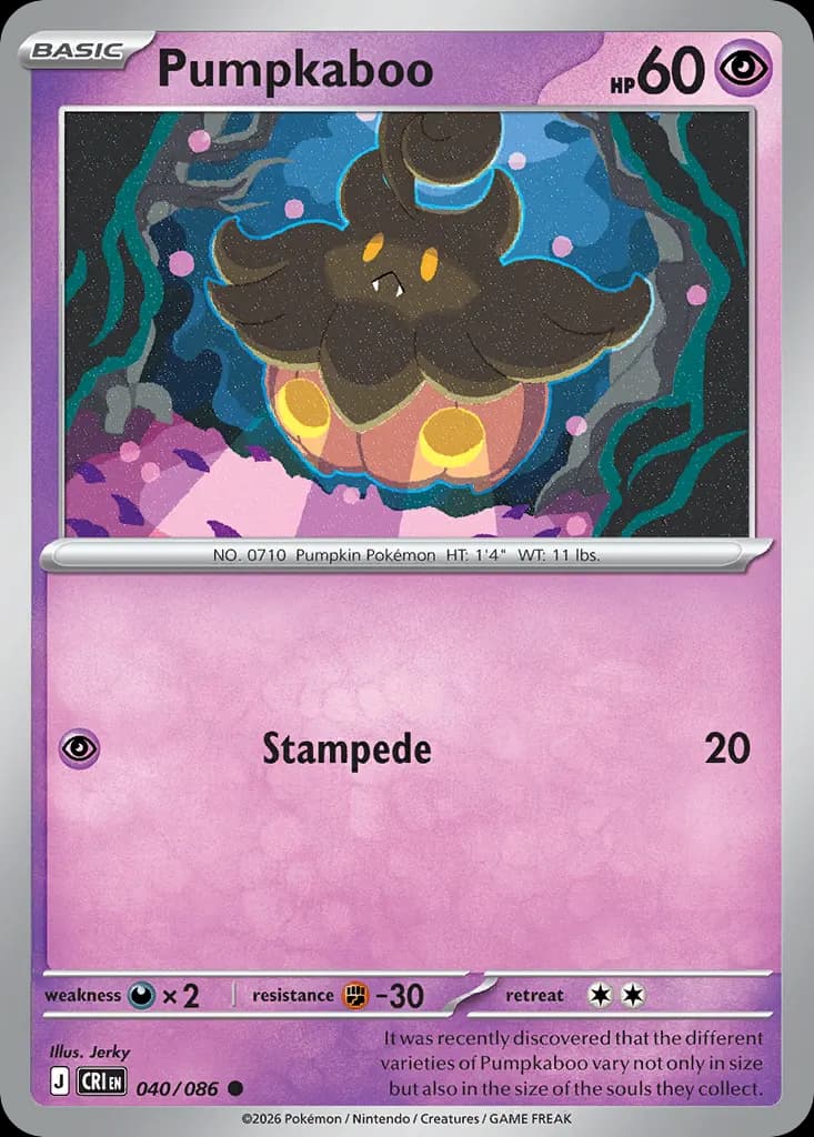 Pumpkaboo — Chaos Rising 40 Pokémon card