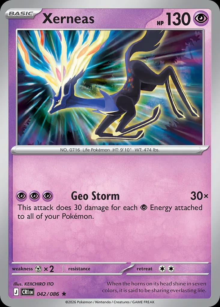 Xerneas — Chaos Rising 42 Pokémon card