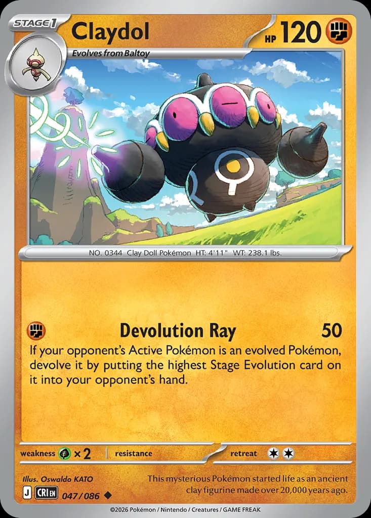 Claydol — Chaos Rising 47 Pokémon card