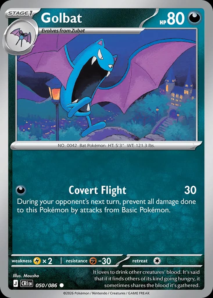 Golbat — Chaos Rising 50 Pokémon card