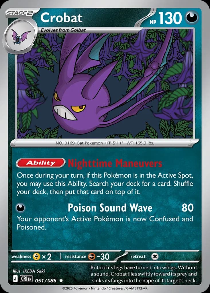 Crobat — Chaos Rising 51 Pokémon card