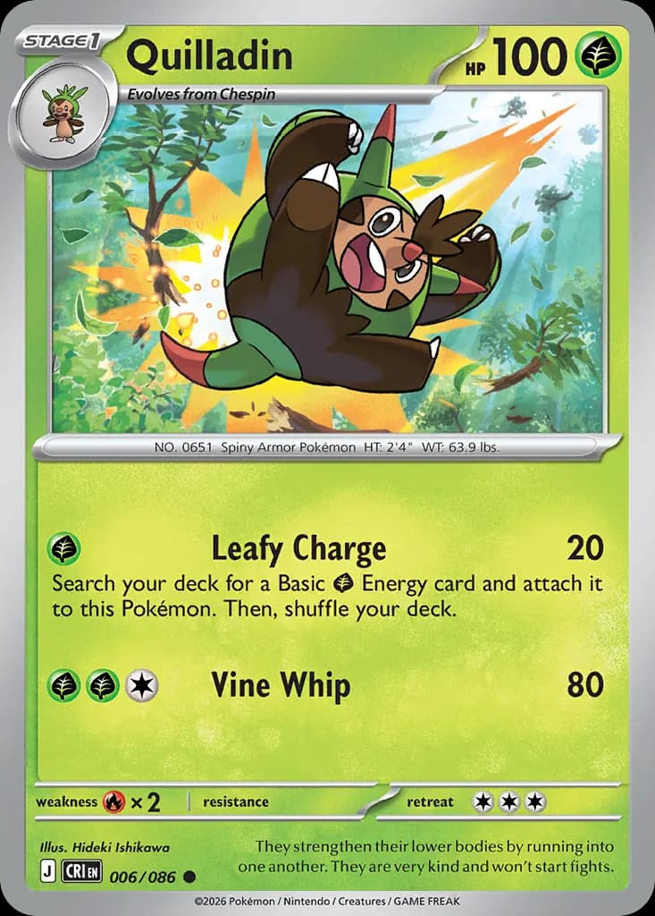 Quilladin — Chaos Rising 6 Pokémon card