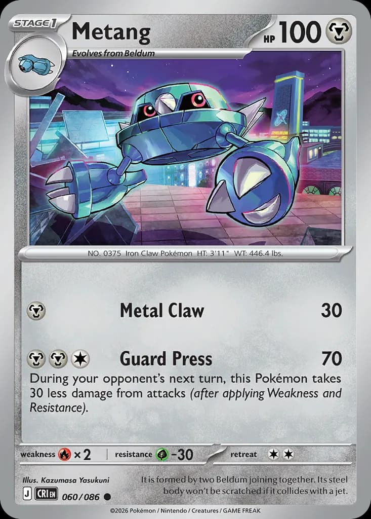 Metang — Chaos Rising 60 Pokémon card