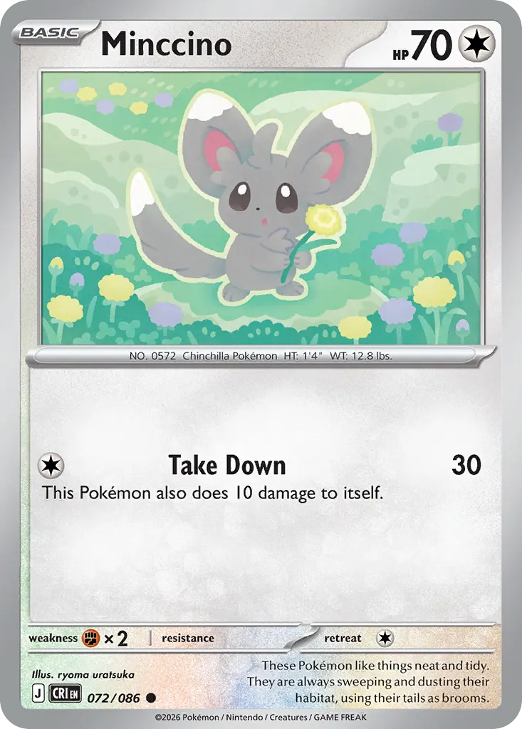 Minccino — Chaos Rising 72 Pokémon card