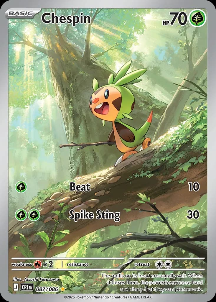 Chespin — Chaos Rising 87 Pokémon card