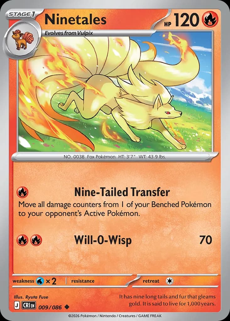 Ninetales — Chaos Rising 9 Pokémon card