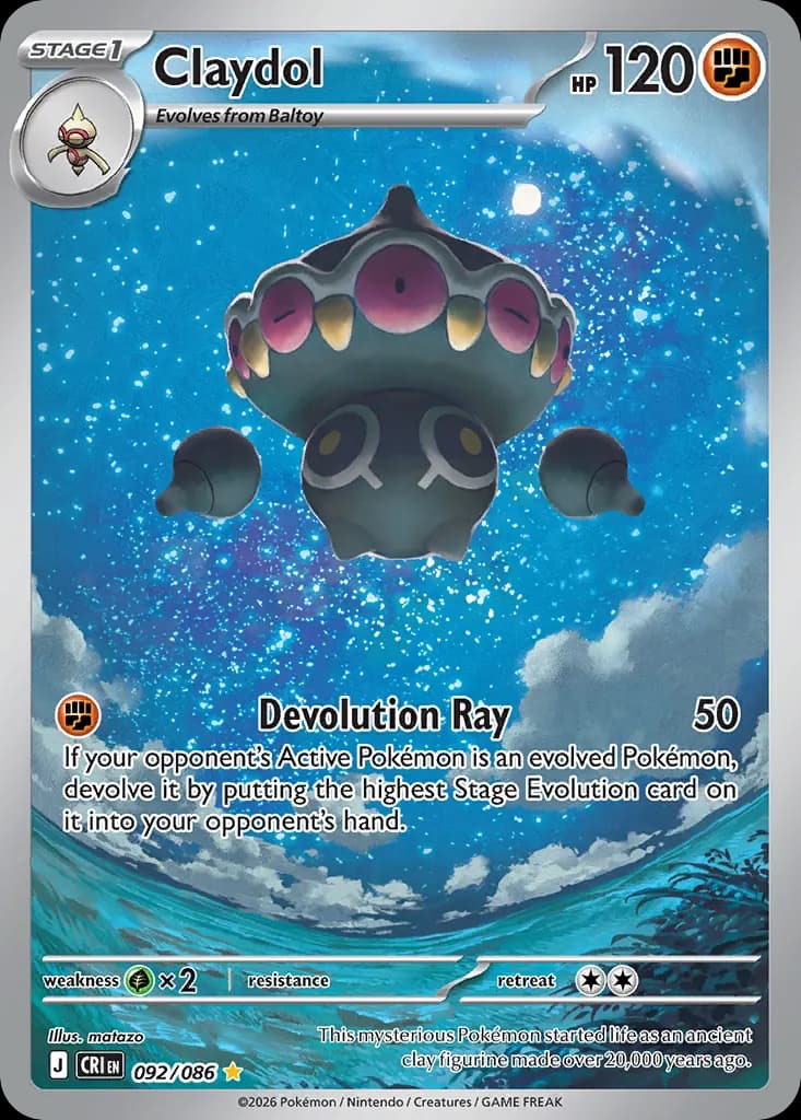 Claydol — Chaos Rising 92 Pokémon card