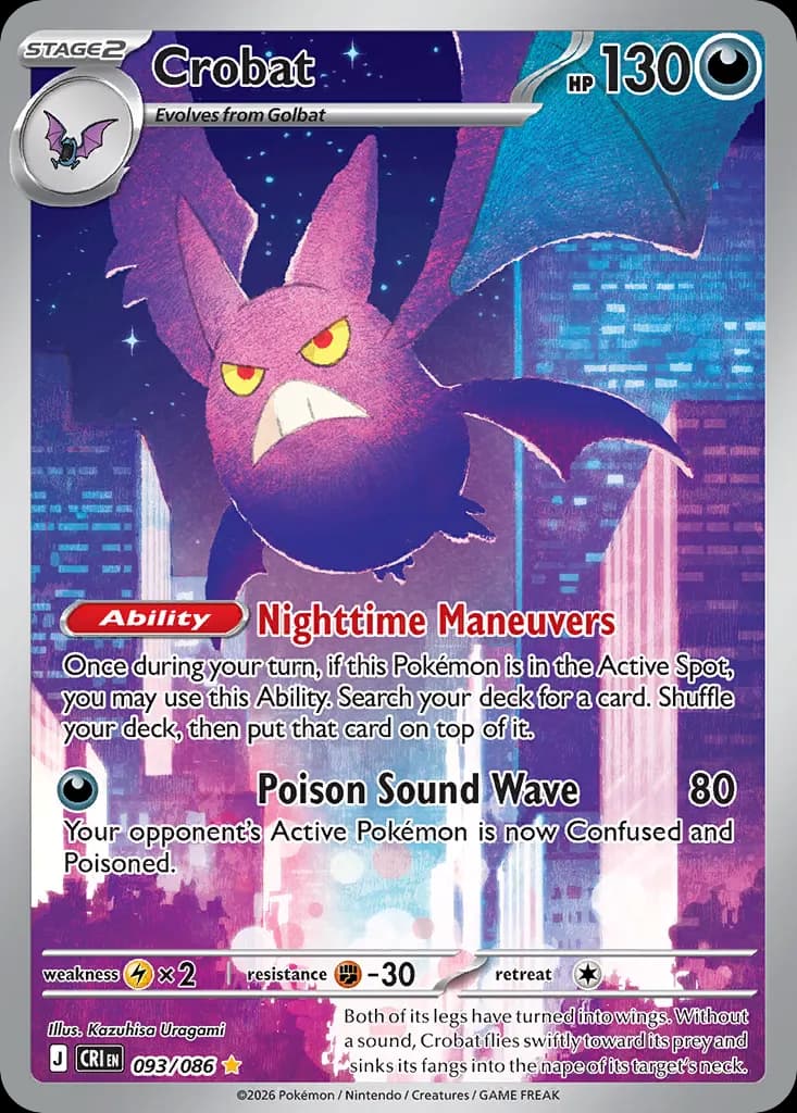Crobat — Chaos Rising 93 Pokémon card