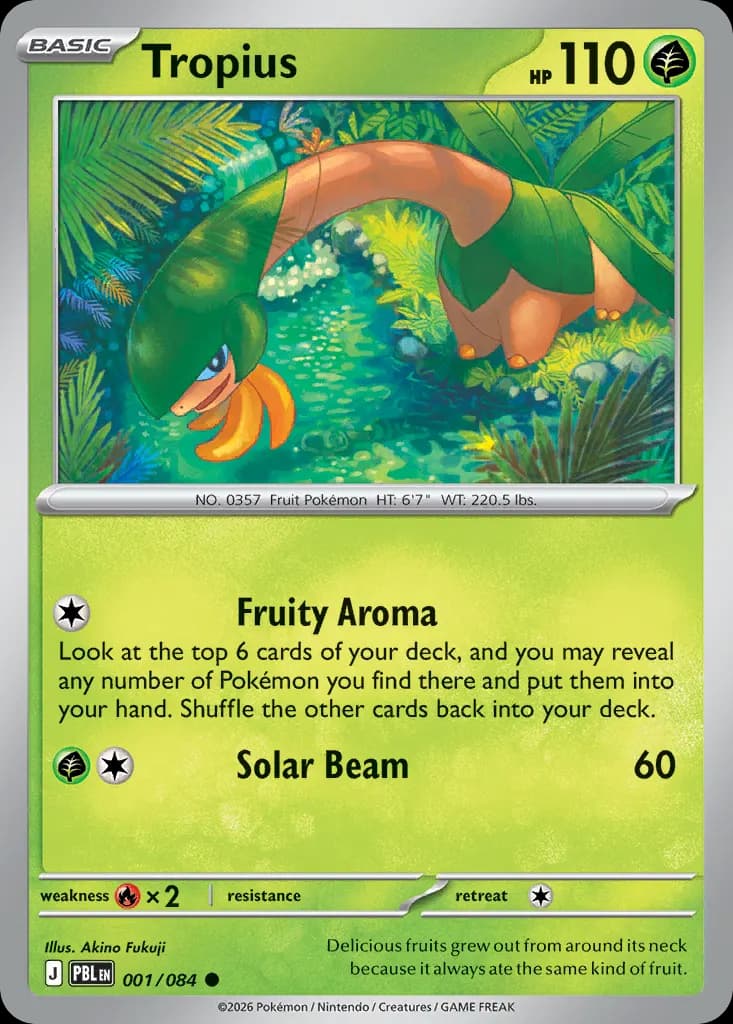 Tropius — Pitch Black 1 Pokémon card