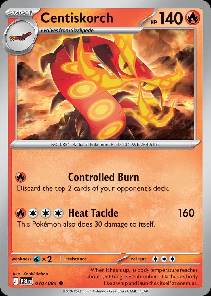 Centiskorch — Pitch Black 10 Pokémon card