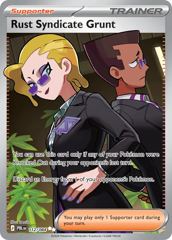 Rust Syndicate Grunt — Pitch Black 112 Pokémon card
